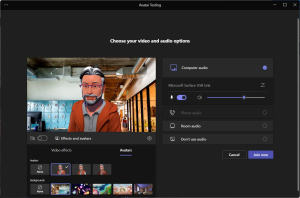 3D Avatars on Microsoft Teams