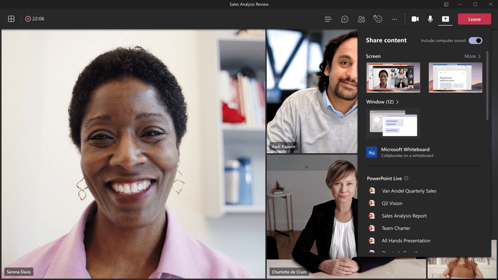 Teams Content Sharing